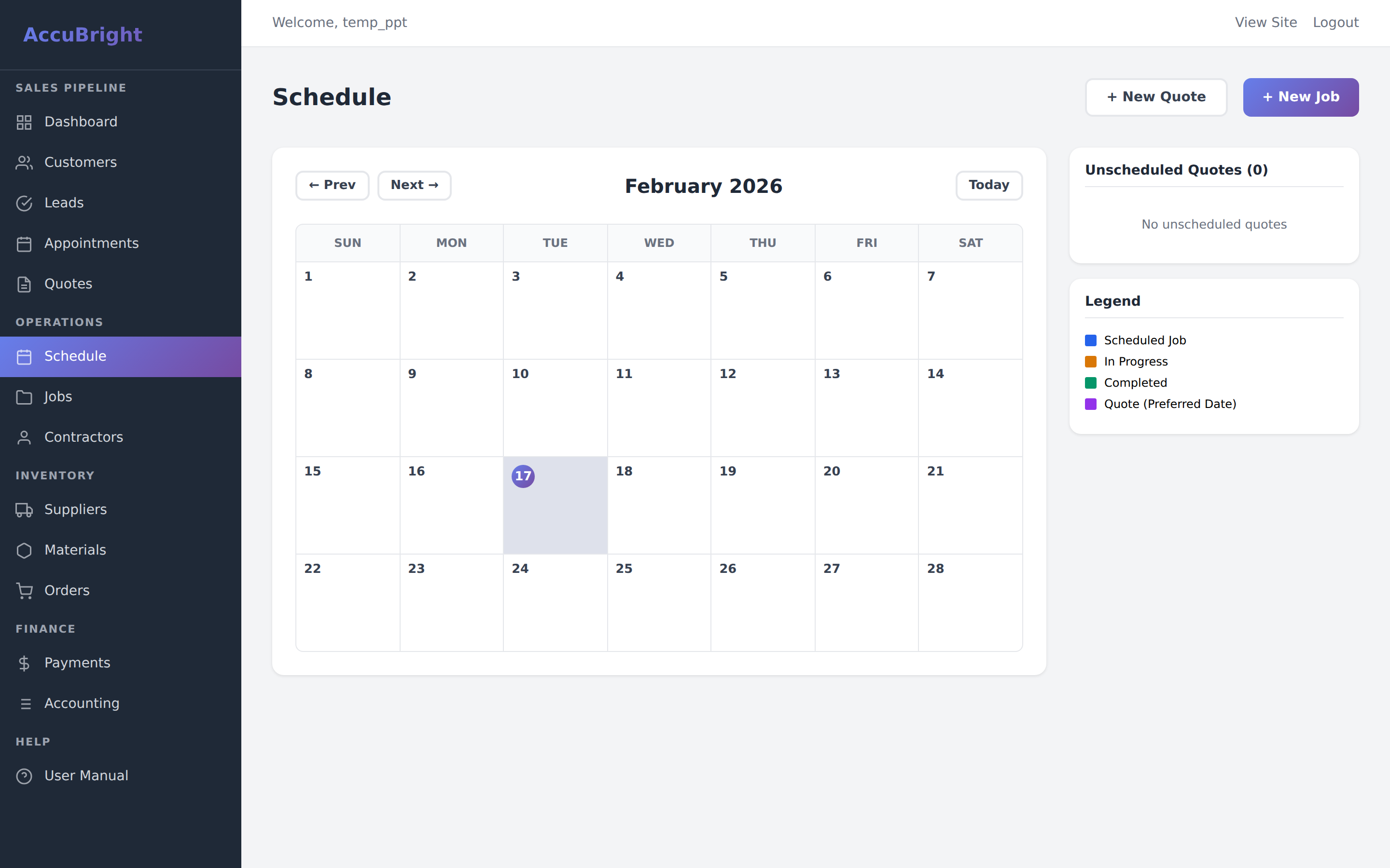 Calendar Screenshot